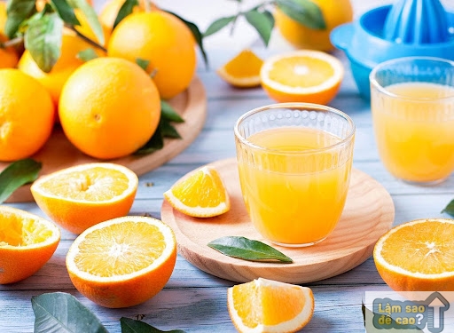 Nước cam cung cấp Canxi và vitamin C cho cơ thể