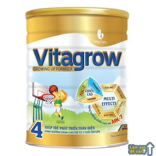 Sữa tăng chiều cao cho trẻ 7 tuổi VitaGrow 4