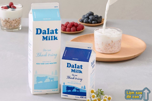 Sữa Dalat Milk được sản xuất từ nguồn sữa bò tự nhiên